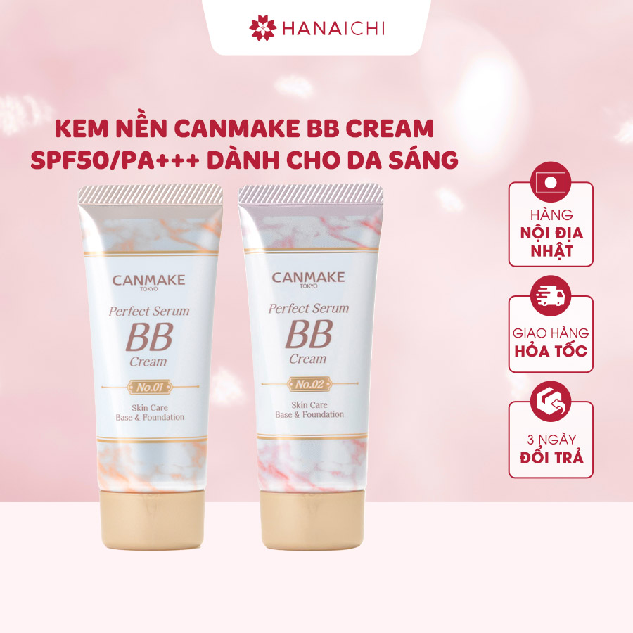 Kem nền chống nắng canmake perfect serum bb cream spf50+ pa+++ 30g