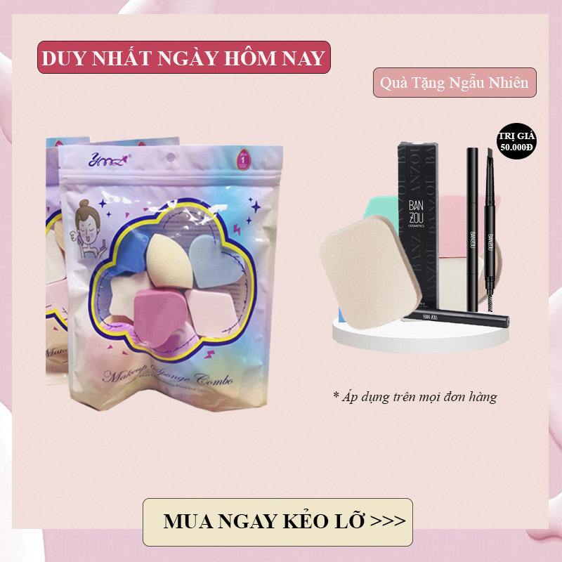 BÔNG MÚT TRANG ĐIỂM 1 BỊCH 15 BÔNG FREESHIP TOÀN QUỐC SIÊU MỀM MỊN HÀNG NỘI ĐỊA TRUNG CAO CẤP BẰNG CAO SU NON (KHUYẾN MÃI 3 NGÀY)