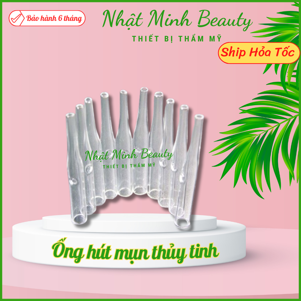 Combo 10 ống hút mụn thủy tinh cho spa
