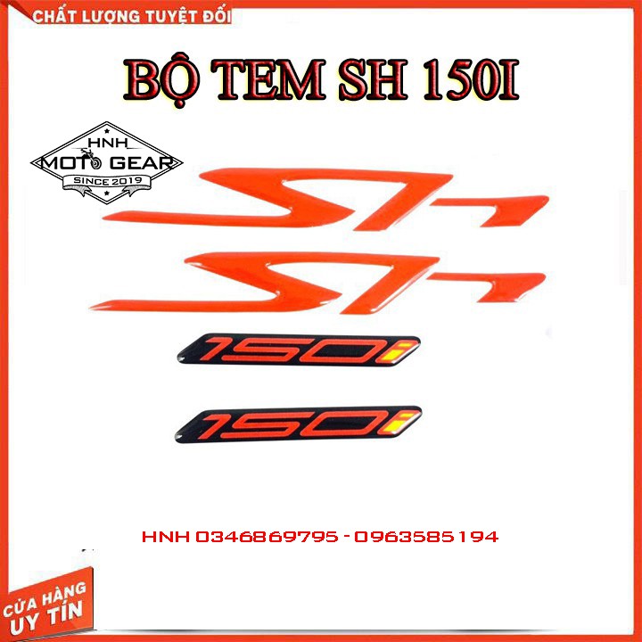 Tem logo sh 150i keo dán 3m