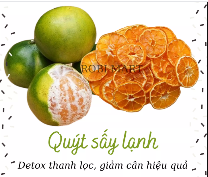 Quýt sấy lạnh - detox - túi 100g
