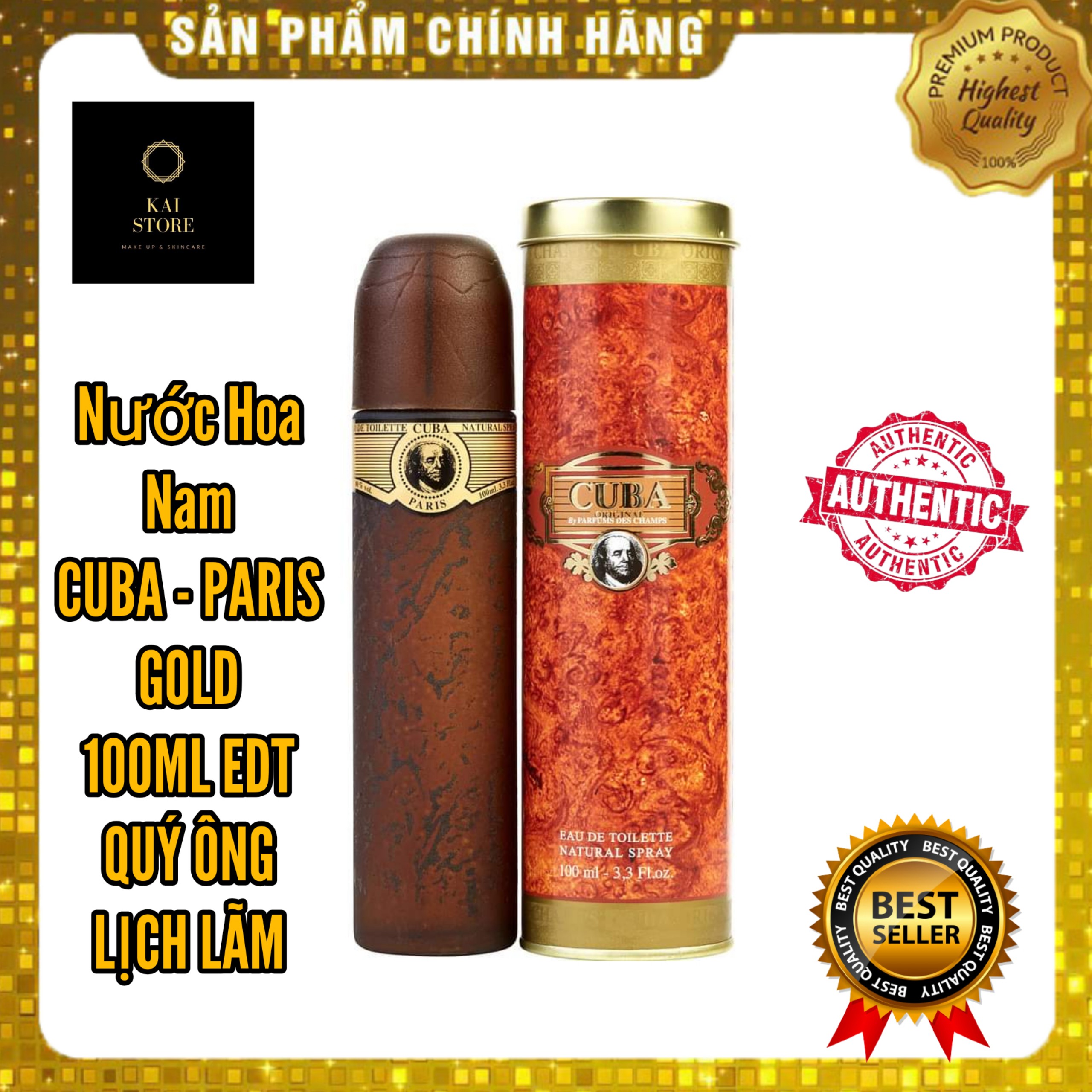 Nước hoa nam cuba paris 100ml edt