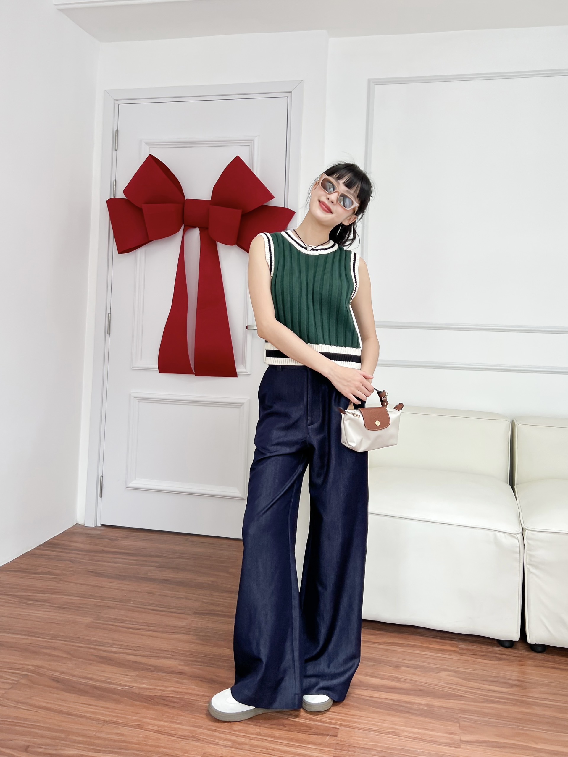 Kido quần tây ống rộng sandy pants