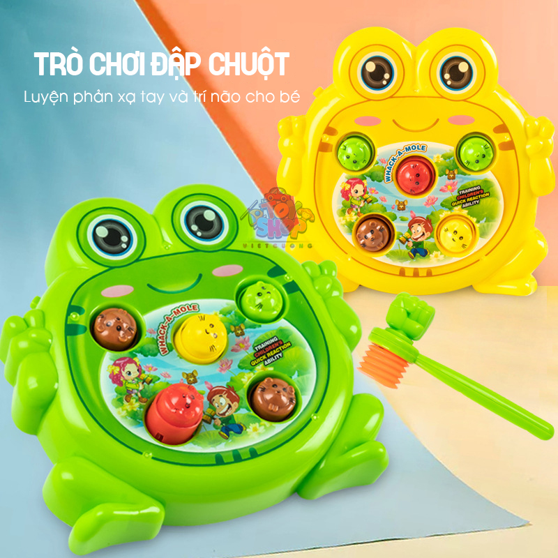 Đồ chơi đập chuột hamster bàn đập hình ếch dễ thương