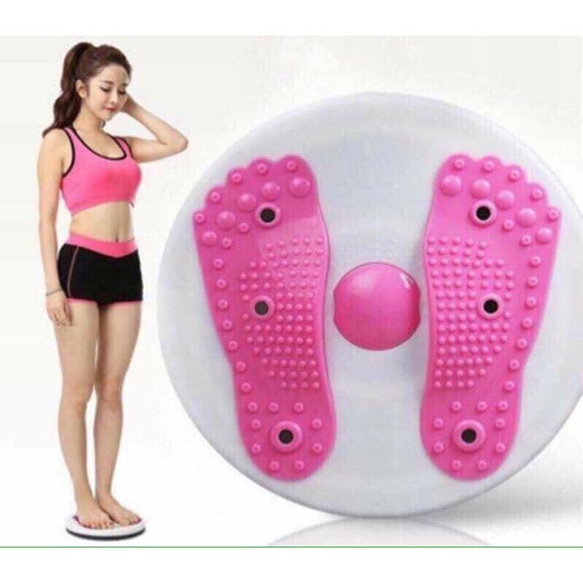Đĩa xoay eo tập thể dục giảm cân 360 độ kết hợp massge chân cao cấp
