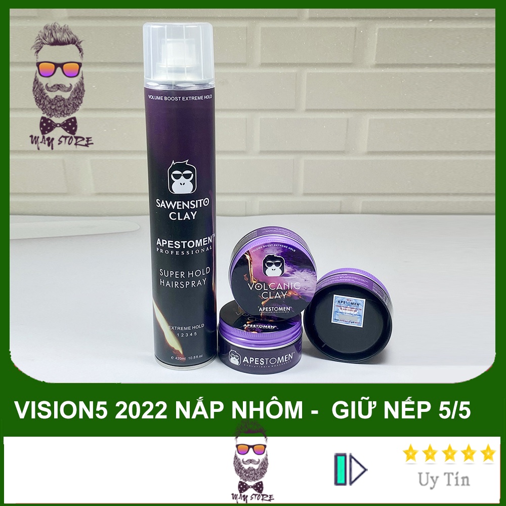 Combo gôm + sáp volcanic clay tạo kiểu và giữ nếp cho tóc