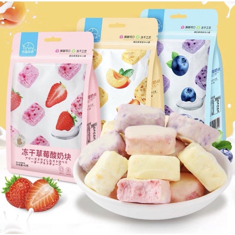 Sữa chua viên sấy vị trái cây 🍊🍎🍋 hot sale