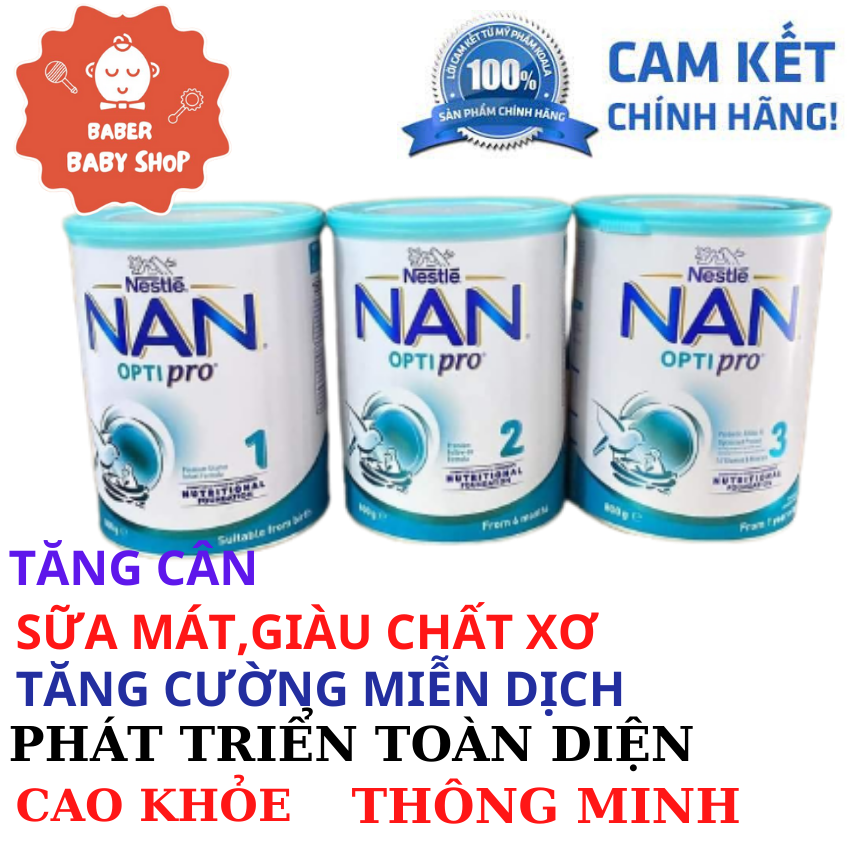 Sữa nan nga 800g đủ số 1 2 3 sữa mát tăng cân giàu chất xơ chống táo bón tăng cường hệ miễn dịch
