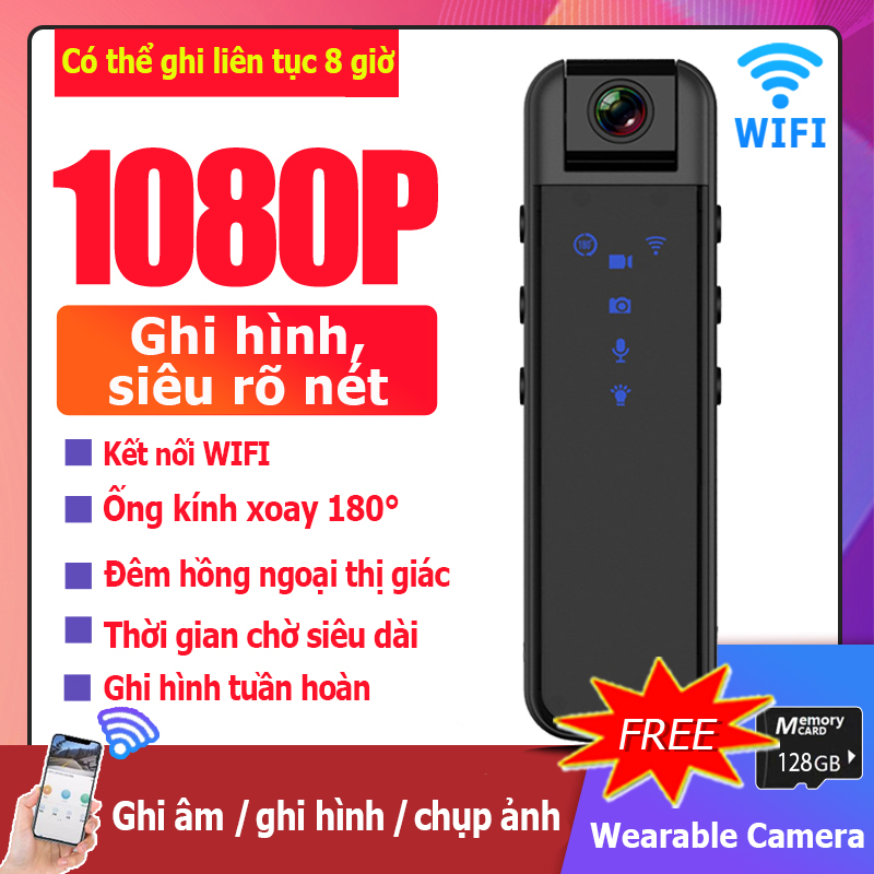 Wearable sport camera mini WiFi camera HD 1080p digital camera GoPro Camcorder 4K video camera vlog recorder night vision motorcycle dash cam mobile phone app indoor mini motion sensor remote monitoring