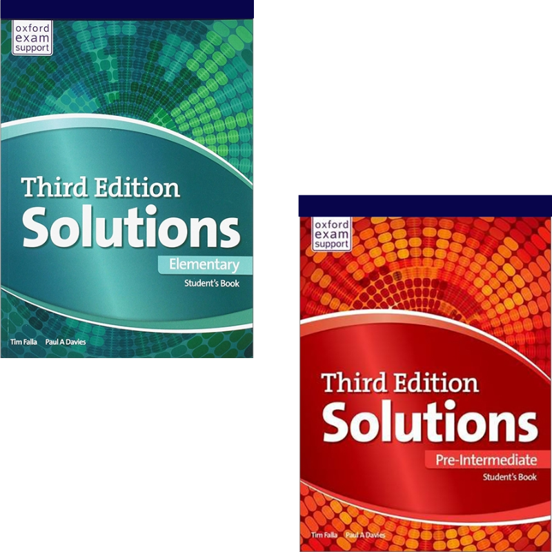 Sách Solutions Elementary, Pre-Intermediate bản 3rd - Bản đẹp (tặng kèm file nghe)