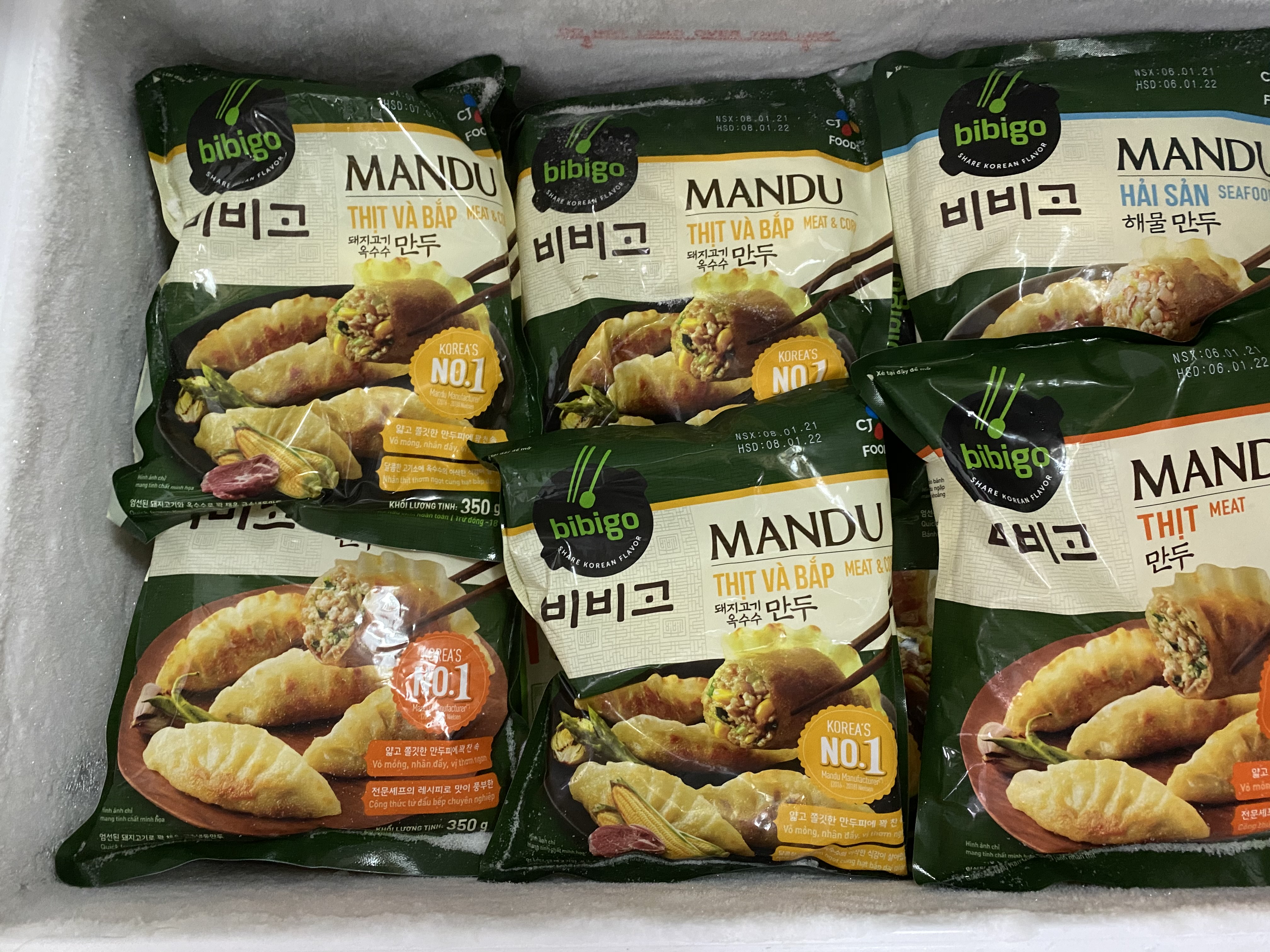 BÁNH XẾP MANDU HÀN QUỐC GÓI 350G SIÊU NGON- HÀNG ĐÔNG LẠNH SHIP NỘI THÀNH HÀ NỘI