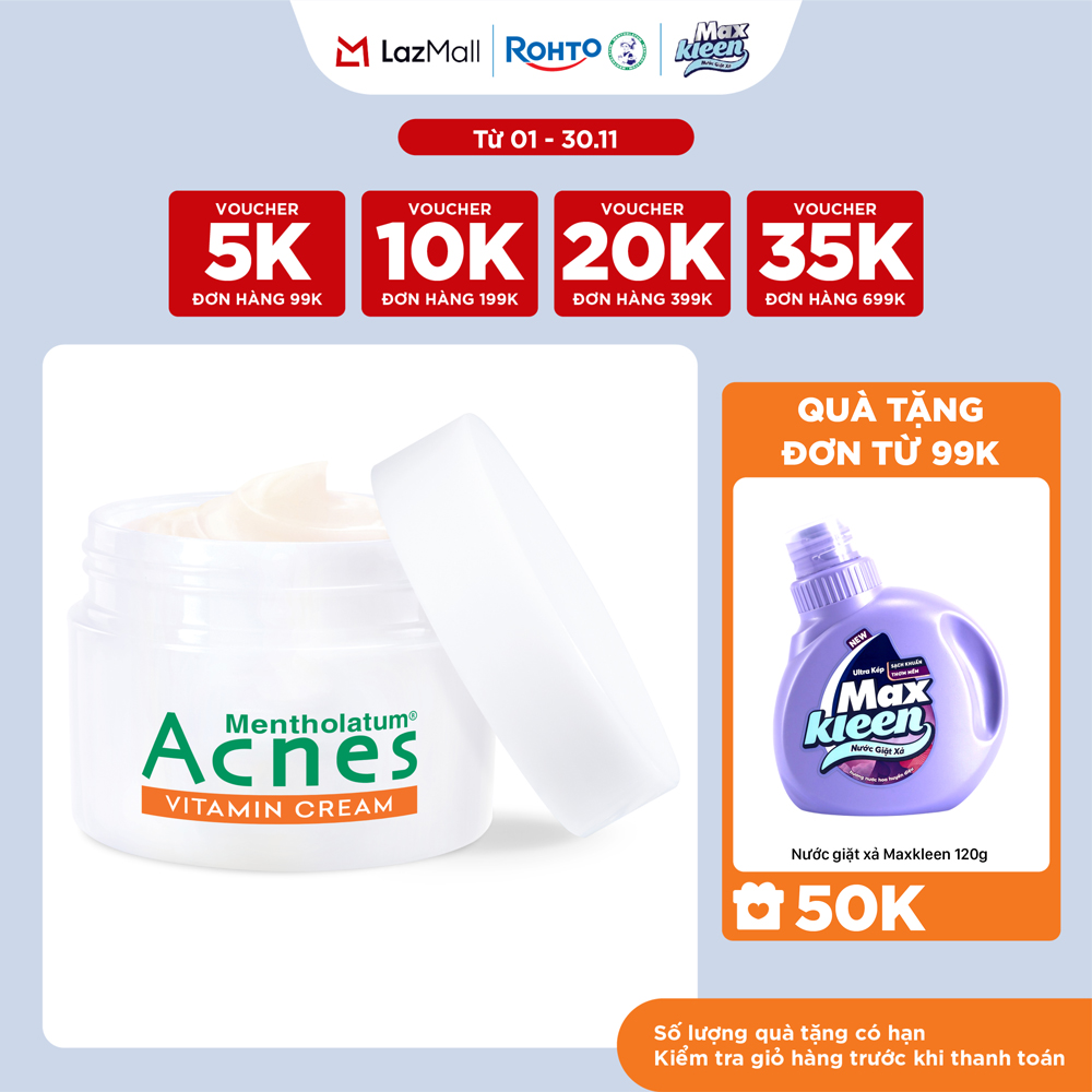 Kem dưỡng vitamin làm sáng da mờ sẹo thâm Acnes Vitamin Cream 50g