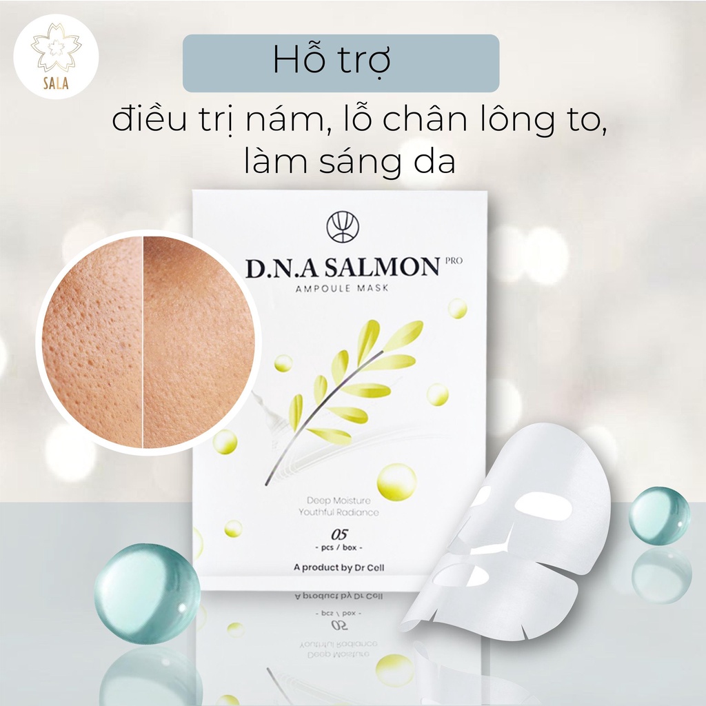 Mặt nạ dưỡng trắng da Dr Cell DNA dưỡng trắng cấp ẩm mờ thâm