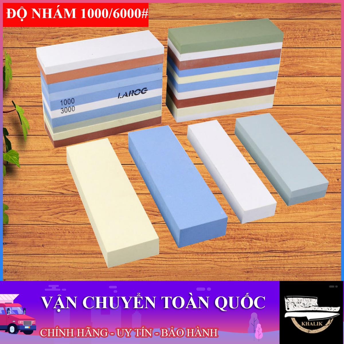 Đá mài dao hai mặt cao cấp khalik - độ nhám 1000/6000