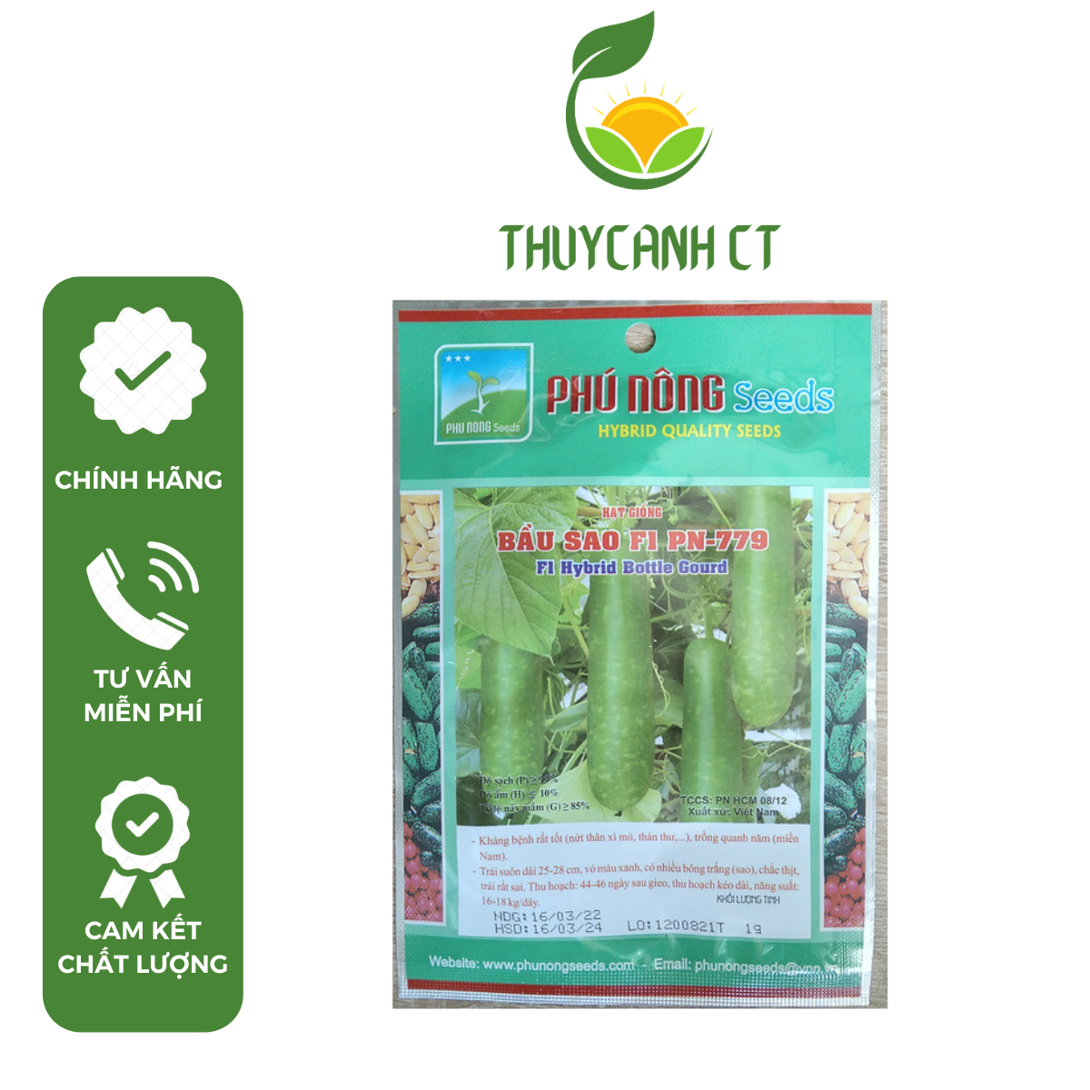 Hạt giống bầu sao f1 pn-779 phunongseeds - 1g