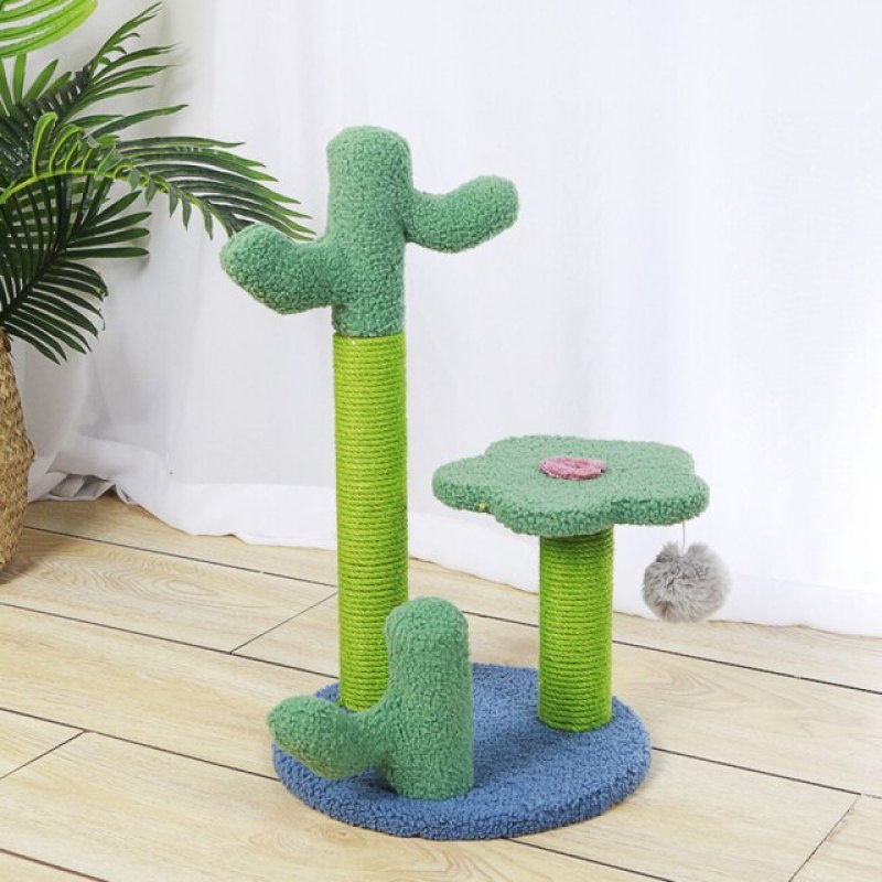 Trụ cào móng bằng gỗ cho mèo cây cào móng - cây và bàn cào móng - nhà cây cho mèo hình cây xương rồng