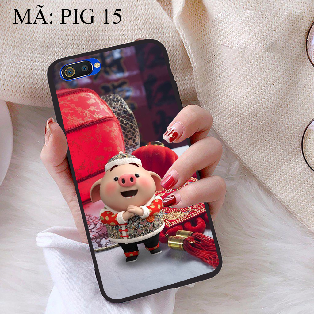 Ốp lưng icase dành cho realme c2 viền dẻo tpu bst pig cute