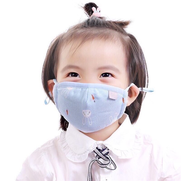 Khẩu trang Aden, Khẩu Trang Cho Bé Vải Hàn Quốc 6 Lớp Cotton 100% Giúp Chống Nắng, Chống Bụi Họa Tiết Dễ Thương