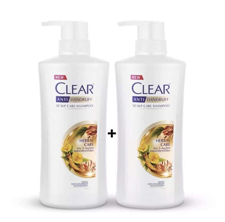 Combo 2 chai dầu gội Clear Thảo Dược Thái Lan 450ml
