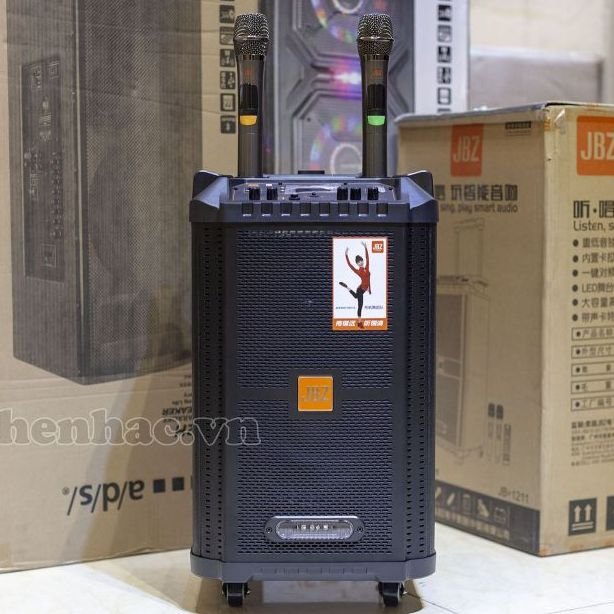 Loa karaoke bluetooh giá rẻ, loa karaoke hát hay  kèm 2 micro UHF không dây. Công suất lớn. Hát karaoke, nghe nhạc cực hay.