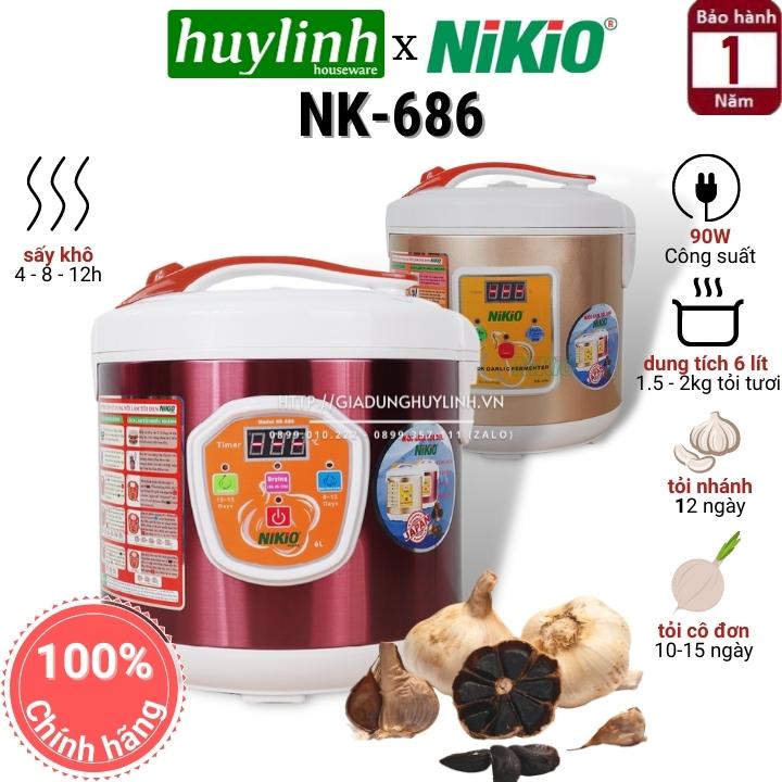 Máy làm tỏi đen nhật bản nikio nk-686 - 6 lít - model 2019
