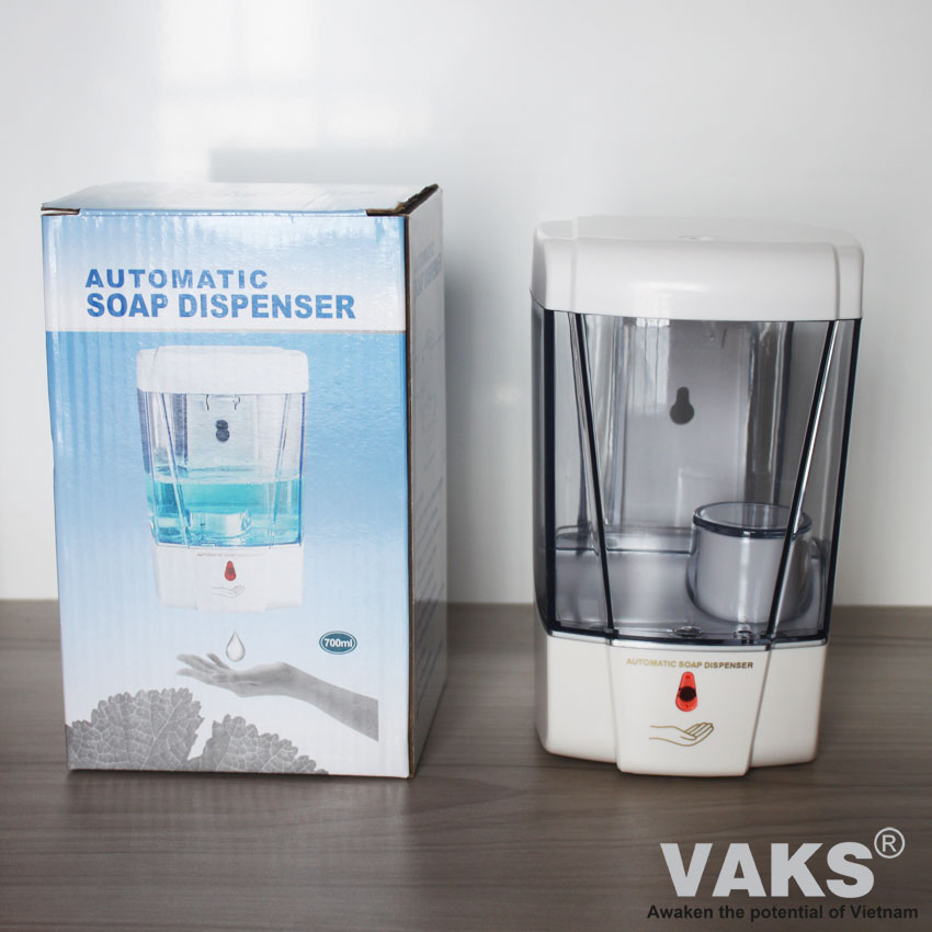 [HCM]Bình cảm ứng đựng xà phòng dung dịch sát khuẩn tự động AFD-1309 - 700ml - Dùng pin & điện - (Treo tường) Phun sương Nhỏ giọt