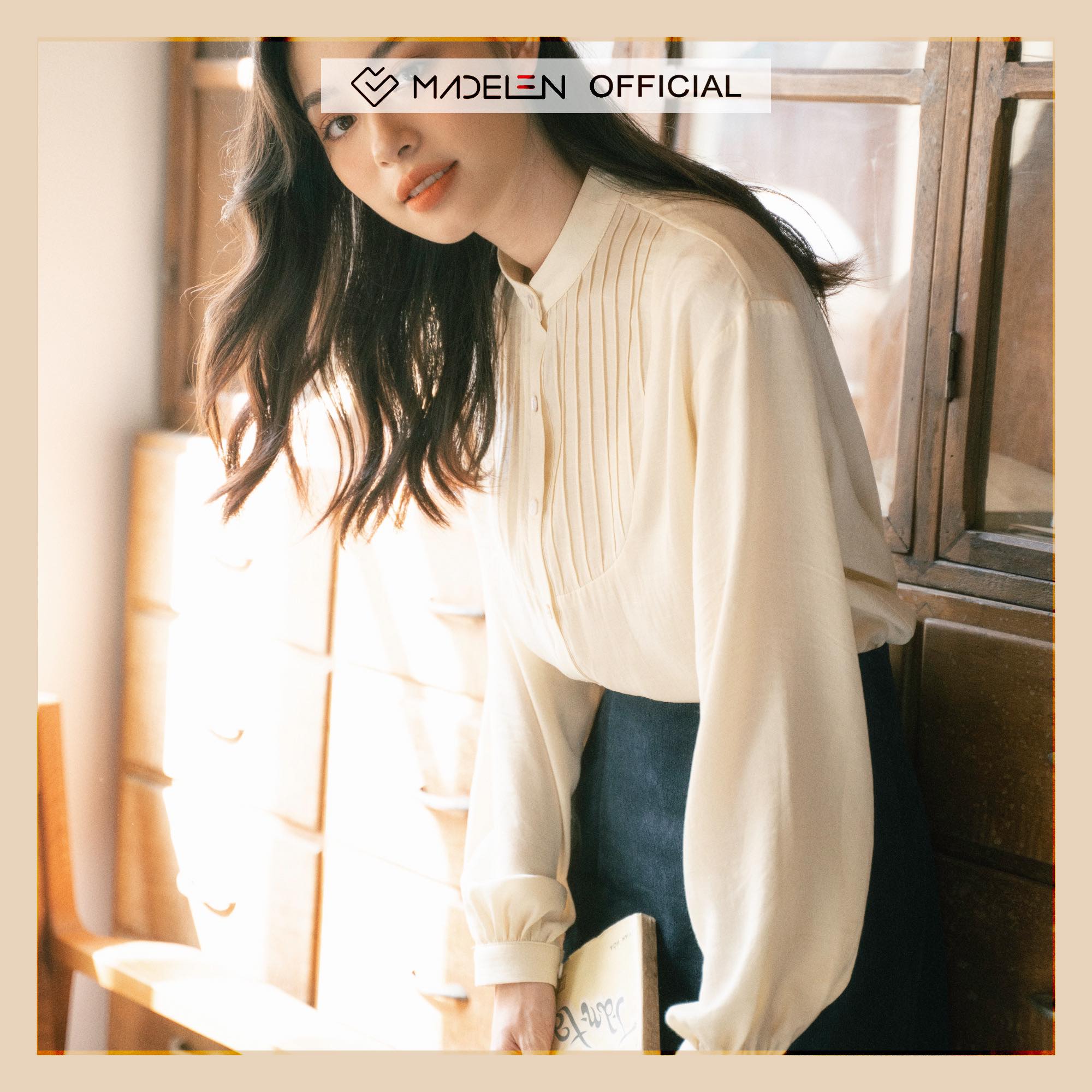Áo sơ mi trần ly ngực be madelen