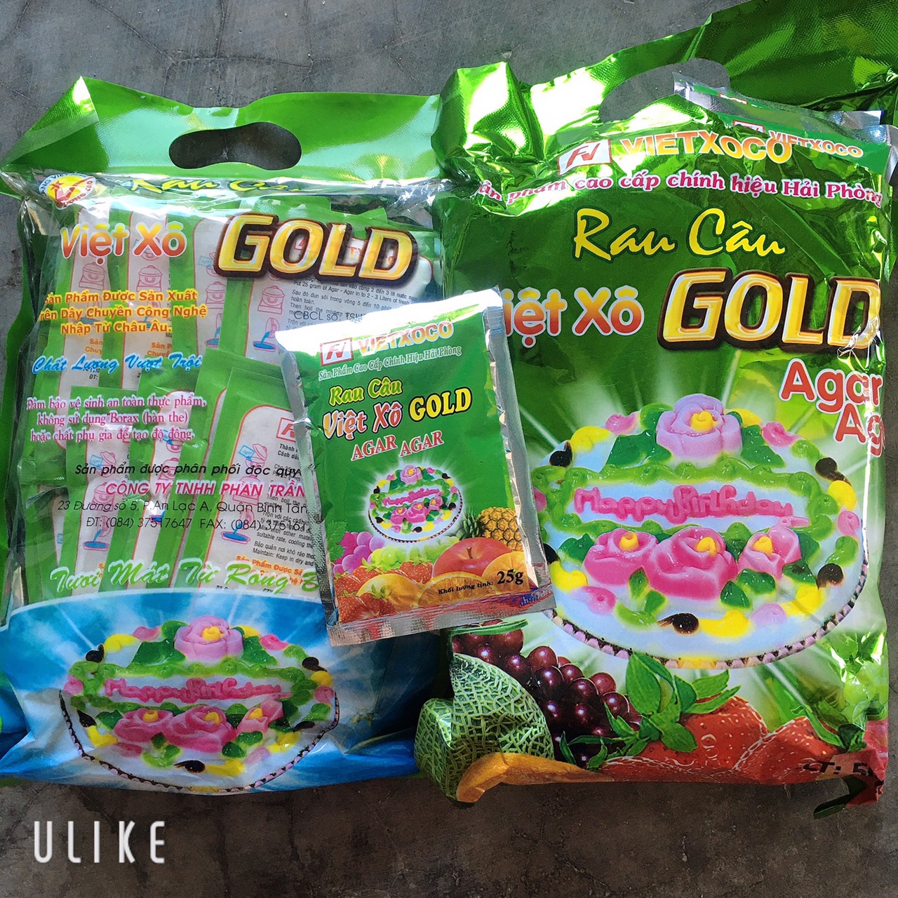 Rau câu giòn việt xô gold bịch 500gram x 20 gói - tạp hóa đồ khô