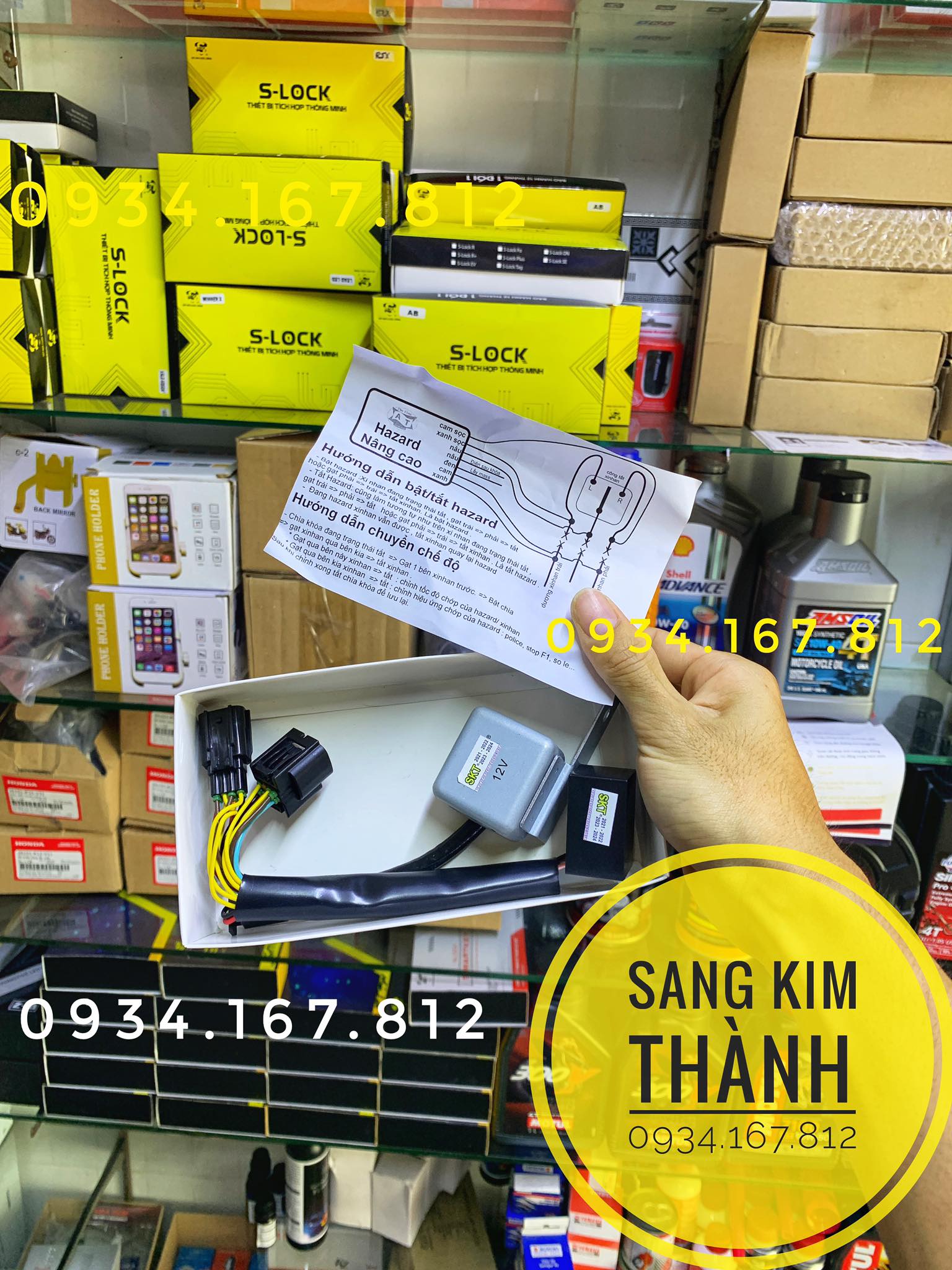 [HCM]Mạch Hazzard v2.0 + Cục Kêu Tính Tong Tích Hợp Trên Công Tắc Xinhan Zin xe VARIO Full Giắc cắm