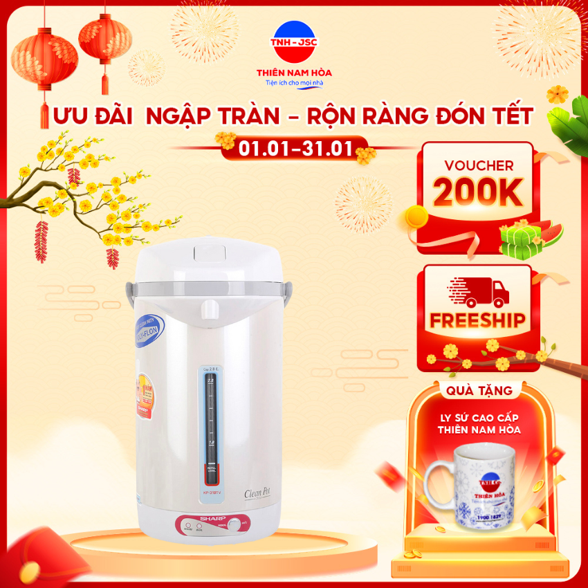 Bình thủy điện sharp 2.8 lít kp-31btv-rd