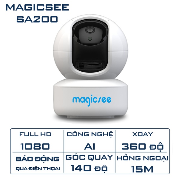Camera giám sát không dây wifi magicsee sa200 - full hd1080 - đàm thoại 2 chiều