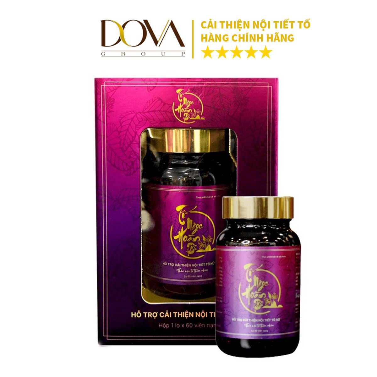 Combo 2 hộp Viên uống hỗ trợ cải thiện nội tiết tố nữ, trắng da mờ nám tàn nhang, săn chắc v1 Tố ngọc hoàn plus+ chính hãng Dova hộp 60 viên - Minh Nguyệt Beautiful