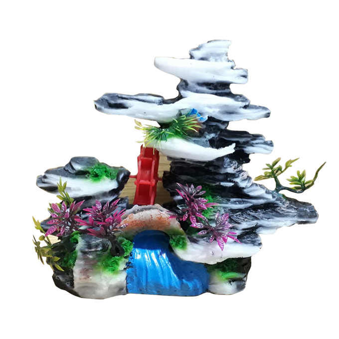 Hòn non bộ mini 20x20 cm tiểu cảnh 008 suối chạy đẹp cho gia đình