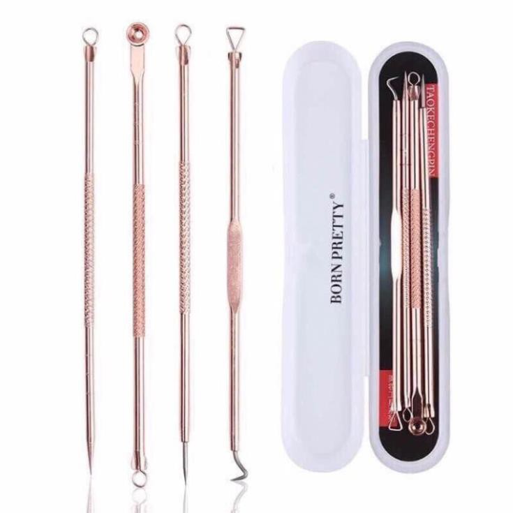 Bộ Dụng Cụ Nặn Mụn 4 Chi Tiết 8 Đầu Nặn