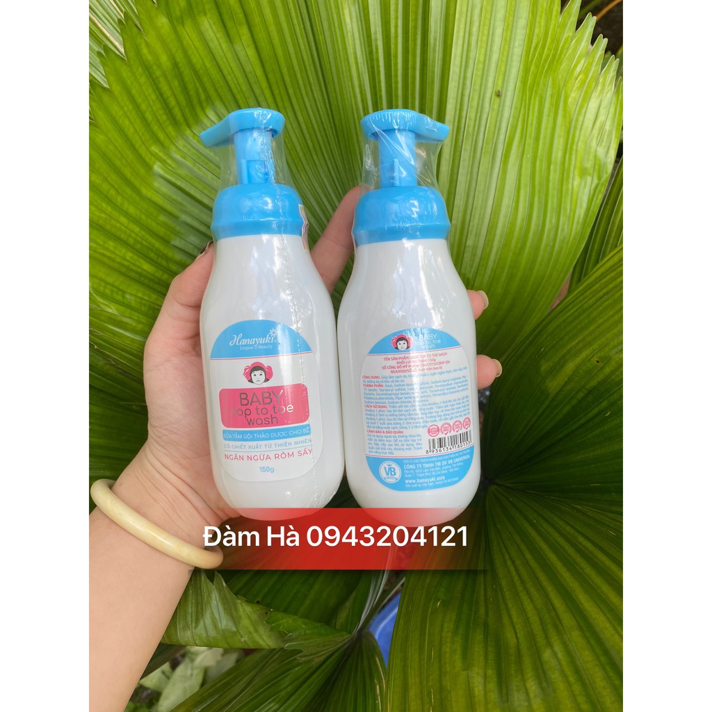 Sữa tắm bé hana- sữa tắm gội thảo dược cho bé hanayuki