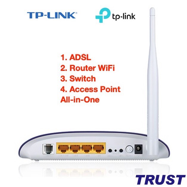 [HCM] HÀNG CHÍNH HÃNG - Modem ADSL Router Wifi TP-Link 150Mbps - Chipset Qualcomm-TD-W8950N