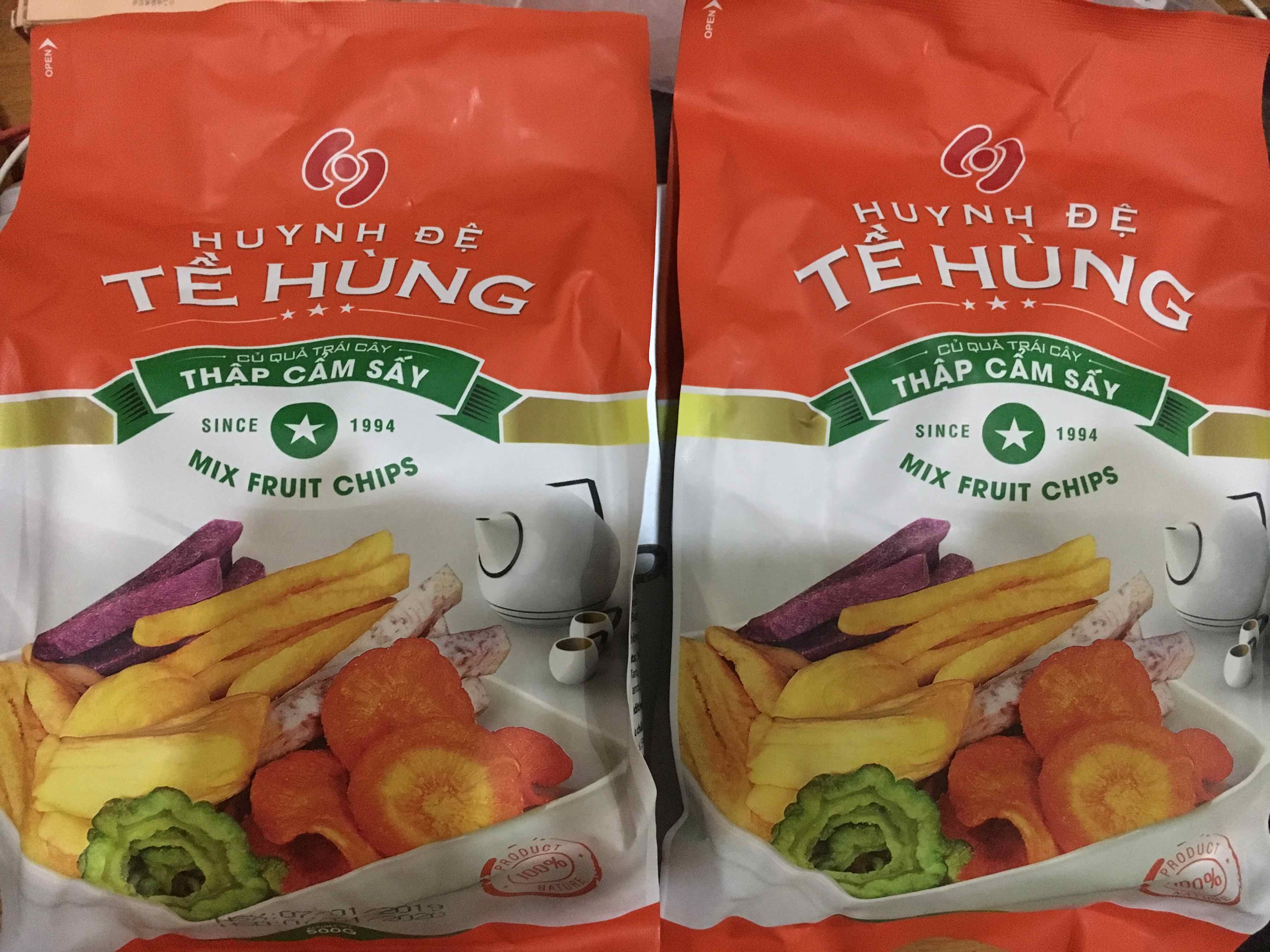 500g trái cây sấy thập cẩm Tề Hùng ( 2 gói mỗi gói 250g )