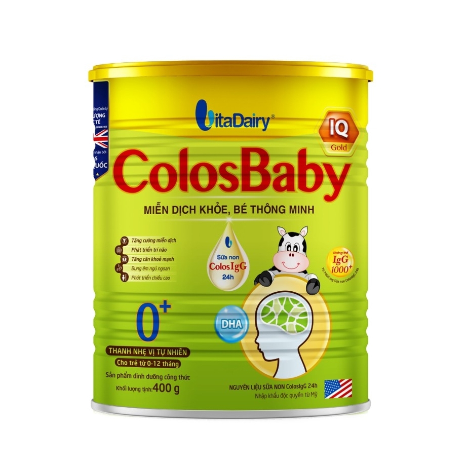 Sữa bột colosbaby iq 0+ 400g ,cam kết chính hãng, date mới