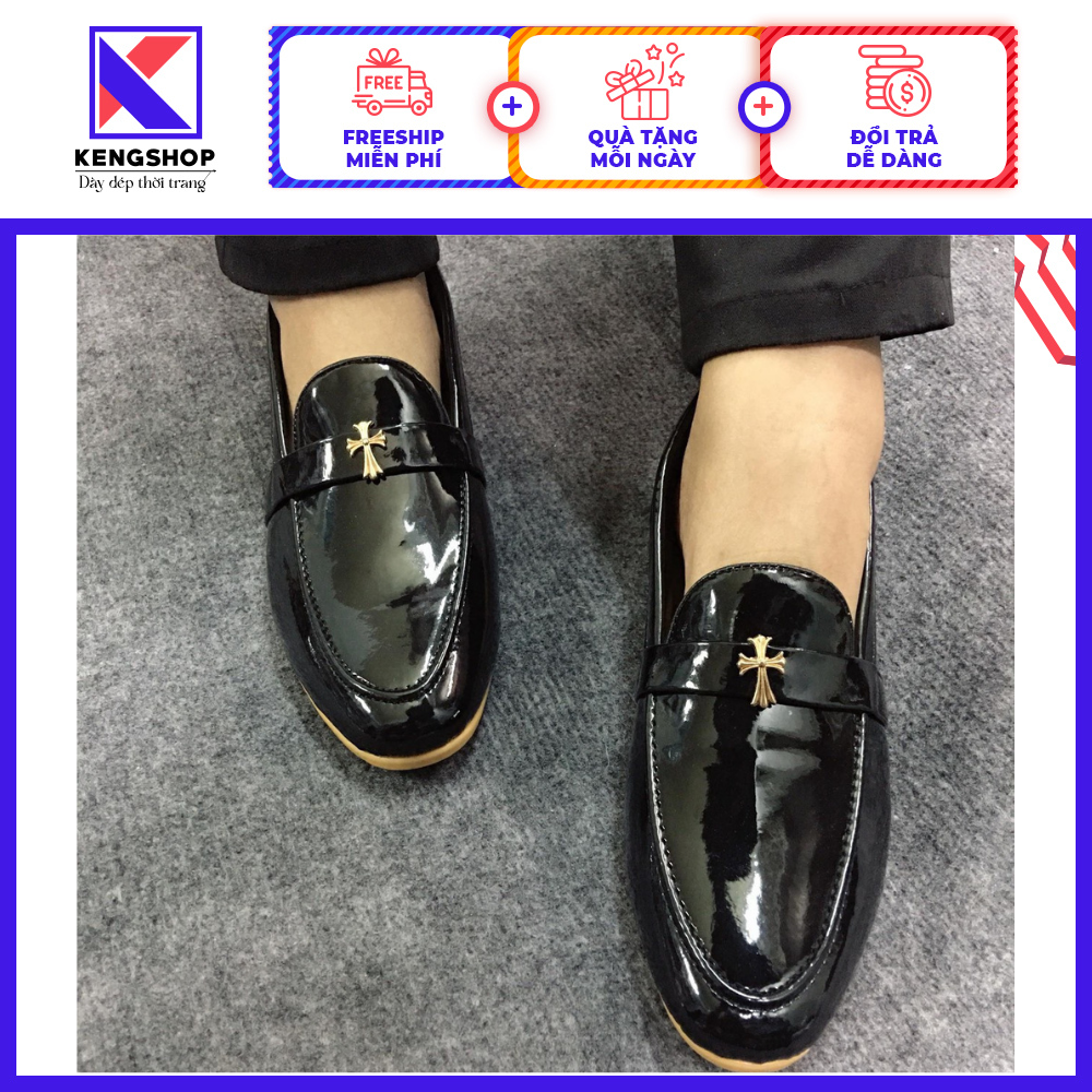 [HCM]Giày tây nam da bóng, đế vàng, đã khâu đế sang trọng thời thượng