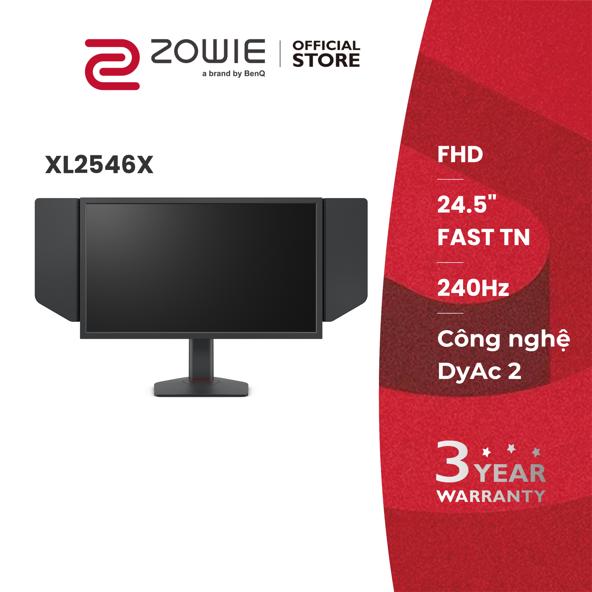 [MỚI] Màn hình gaming eSports BenQ ZOWIE XL2546X _ 24.5 inch Fast TN 240Hz DyAc™2