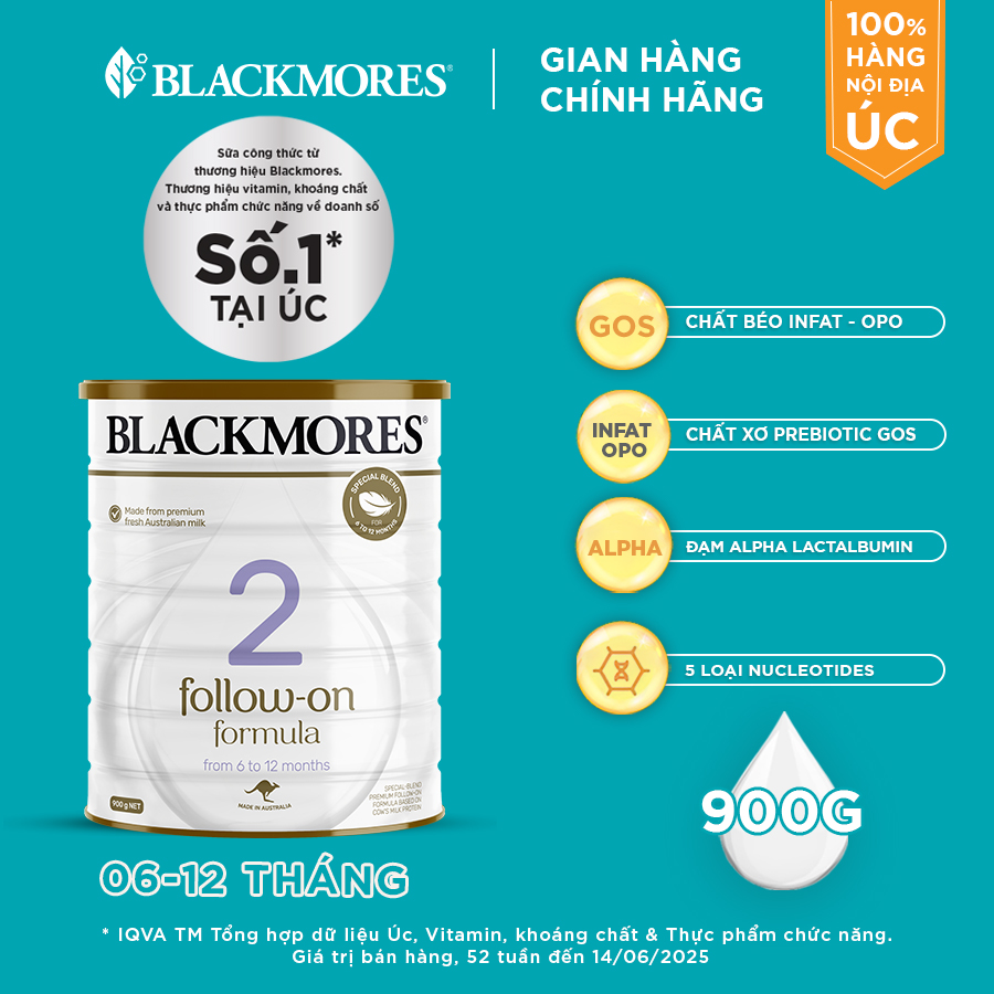 Blackmores Milk No. 2 Follow-On Formula (900g) - 3