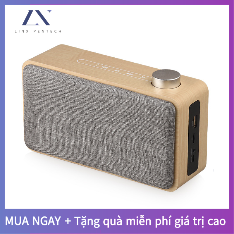 Loa Bluetooth không dây Đa chức năng Bluetooth / Đĩa U / Thẻ TF / AUX Phát lại Loa siêu trầm tại nhà bằng gỗ