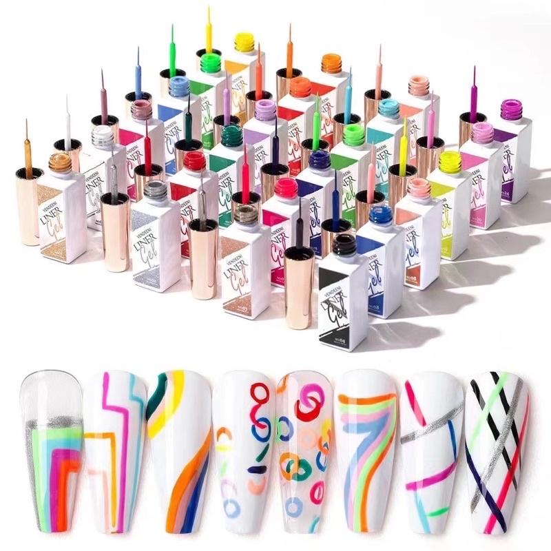 Sơn gel cọ nét vẽ móng vendeeni siêu đặc 12ml