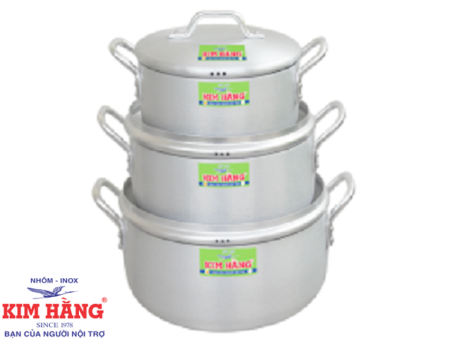 Bộ nồi nhật kim hằng t3 lớn gồm 3 nồi 18, 22, 26cm khg0074
