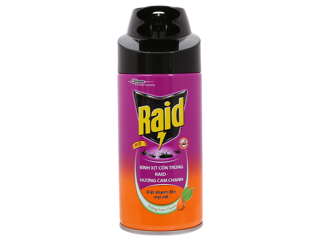 Bình xịt côn trùng Raid hương cam chanh 300ml