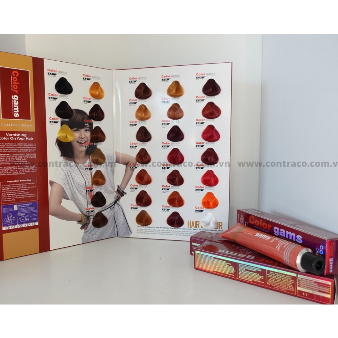 Kem Nhuộm Tóc Thời Trang Color Gams + Chai oxy trợ nhuộm I Contra Cosmetics