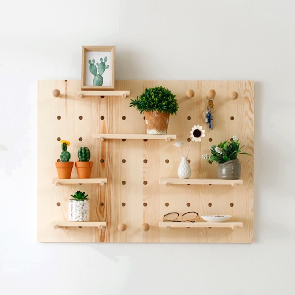 Kệ gỗ Pegboard treo tường thông minh TWS01