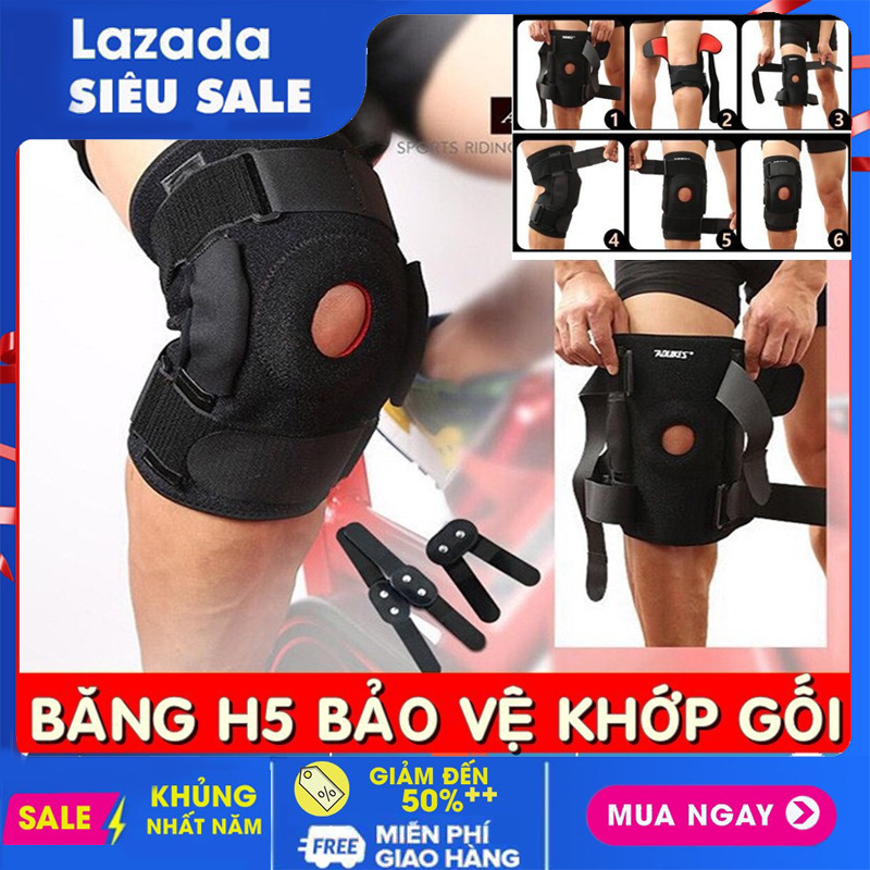 Đai Nẹp Gối H5 Có Thanh Nhôm Điều Trị Sau Mổ Đứt (Giãn) Dây Chằng Chéo Knee Pad Chính Hãng Aolikes 7907 (1 Chiếc)