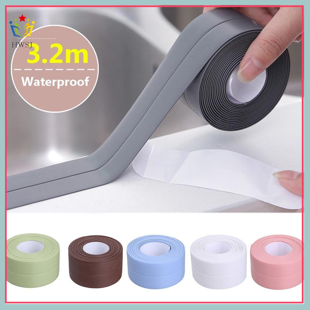 Băng Keo Dán Tường Phòng Tắm PVC 3.2M Băng Dính Tự Dính Kín Mép Bồn Rửa Góc Tường