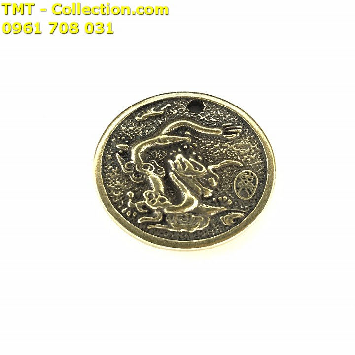 [HCM]Mặt Đồng Xu Đồng Hình Con Rồng khảm thủ công mỹ nghệ làm quà tặng độc lạ ý nghĩa-TMT Collection-SP002434
